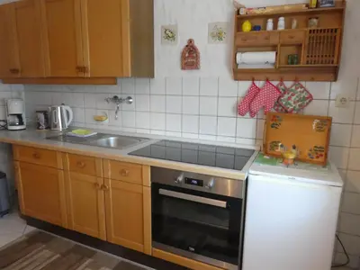 Küche/Küchenzeile in der Unterkunft Ferienwohnung Fülbier