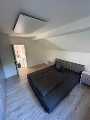 Ein Sitzbereich in der Unterkunft Hunsrücker Stübchen