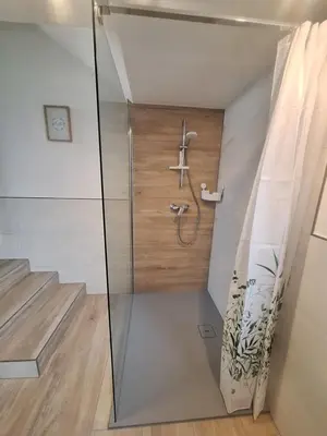 Ein Badezimmer in der Unterkunft Ferienwohnung bei Blesers
