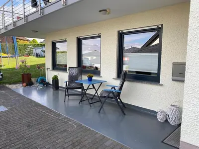 Ein Balkon oder eine Terrasse in der Unterkunft FeWo Koch48