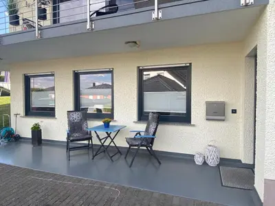 Ein Balkon oder eine Terrasse in der Unterkunft FeWo Koch48