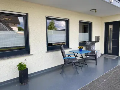 Ein Balkon oder eine Terrasse in der Unterkunft FeWo Koch48