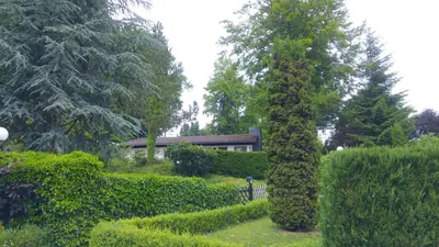 Ein Garten an der Unterkunft Ruhiges Ferienhaus in sonniger Lage