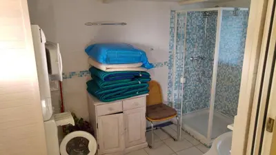Ein Badezimmer in der Unterkunft Ruhiges Ferienhaus in sonniger Lage