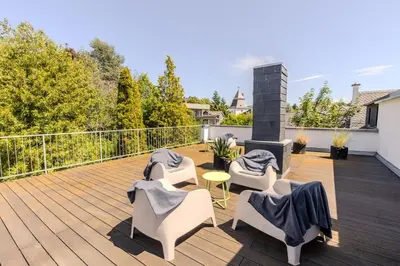 Ein Balkon oder eine Terrasse in der Unterkunft SOON APT Nr 5