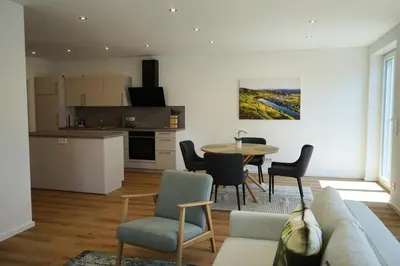 Küche/Küchenzeile in der Unterkunft Hain Estate Appartements