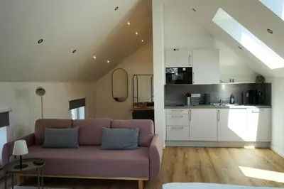 Küche/Küchenzeile in der Unterkunft Hain Estate Appartements