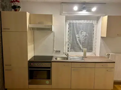 Küche/Küchenzeile in der Unterkunft Wald & Ruhe Kordel