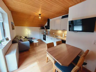 Ein Sitzbereich in der Unterkunft Ferienhaus 