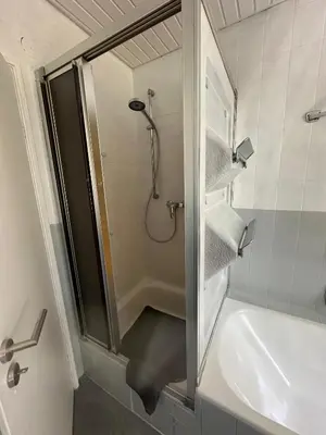 Ein Badezimmer in der Unterkunft Ferienhaus Hof Schöneck in sehr ruhiger Alleinlage