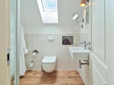 Ein Badezimmer in der Unterkunft Ferienhof Hardthöhe - Bauern- & Reiterhof