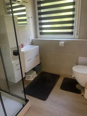 Ein Badezimmer in der Unterkunft Holunder nah am Waldsee 3