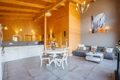 Ein Sitzbereich in der Unterkunft Ferienhaus Casa-Bellissemar