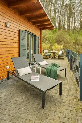 Ein Balkon oder eine Terrasse in der Unterkunft Eifelzeit