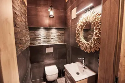 Ein Badezimmer in der Unterkunft Wellness Ferienhaus “Lotus II”