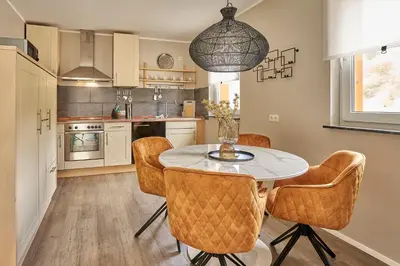 Küche/Küchenzeile in der Unterkunft Ferienwohnung Mila EG