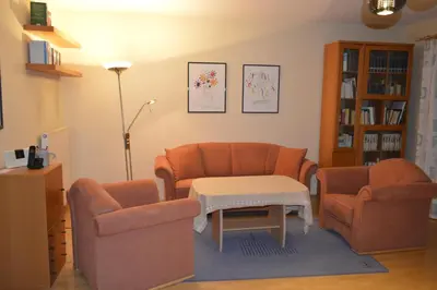 Ein Sitzbereich in der Unterkunft Ferienhaus Ahler Kopf