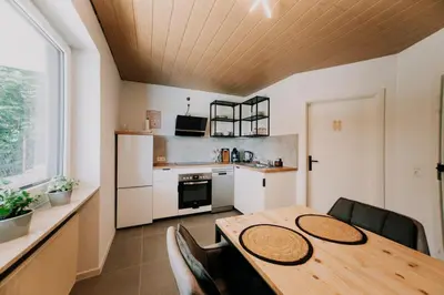 Küche/Küchenzeile in der Unterkunft Ferienwohnung - Zur Waldruhe