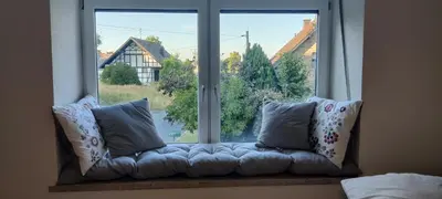 Ein Sitzbereich in der Unterkunft Neue Ferienwohnung - Eifel Oase