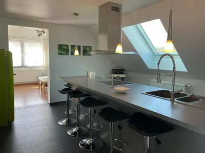 Küche/Küchenzeile in der Unterkunft Ferienhaus Haus Auenland