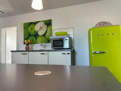 Küche/Küchenzeile in der Unterkunft Ferienhaus Haus Auenland
