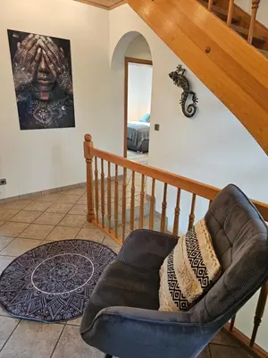 Ein Sitzbereich in der Unterkunft MV Römerlodge mit einmaligem Moselpanoramablick