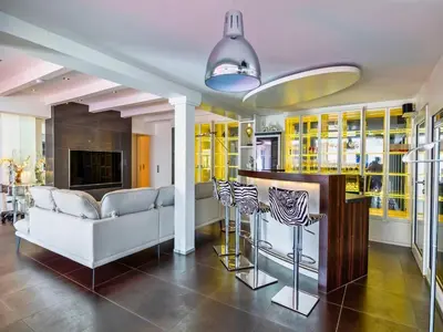 TV/Unterhaltungsangebot in der Unterkunft Apartment with bar, recreation room in Kastellaun