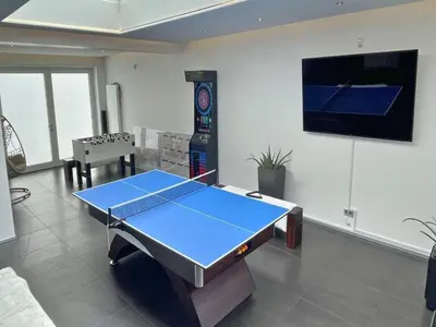 TV/Unterhaltungsangebot in der Unterkunft Apartment with bar, recreation room in Kastellaun