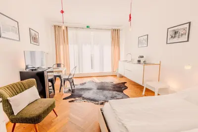 Ein Bett oder Betten in einem Zimmer der Unterkunft SOON APT Nr 2