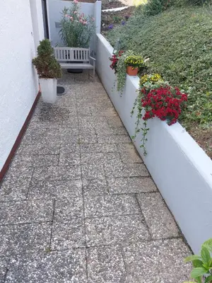 Ein Garten an der Unterkunft Ferienwohnung an der Traumschleife