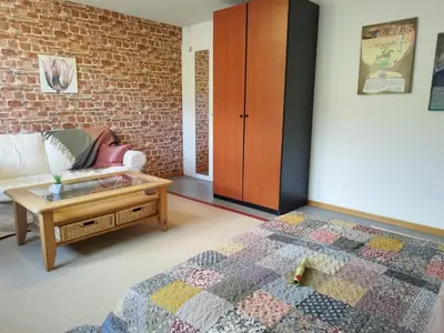Ein Sitzbereich in der Unterkunft Ferienwohnung Moselherz