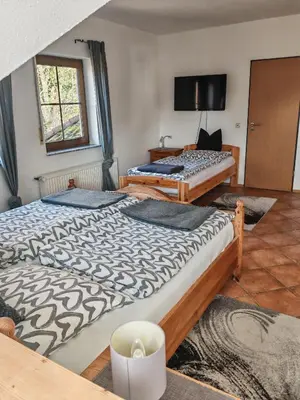 Ein Bett oder Betten in einem Zimmer der Unterkunft Landhaus am Brubbel