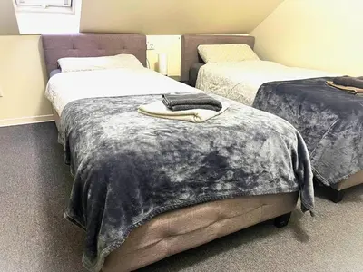 Ein Bett oder Betten in einem Zimmer der Unterkunft Apartment in Pellingen near Moselle Valley