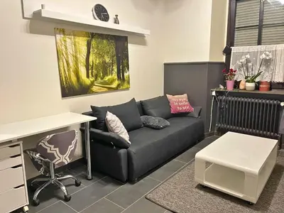 Ein Sitzbereich in der Unterkunft Apartment in Pellingen near Trier Sites
