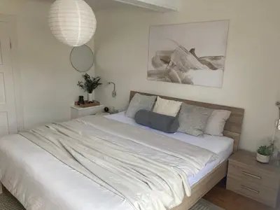 Ein Bett oder Betten in einem Zimmer der Unterkunft Ferienhaus Gramm