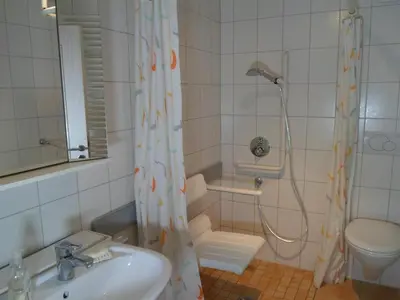 Ein Badezimmer in der Unterkunft Ferienhaus Gramm