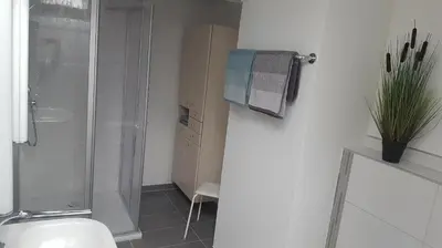 Ein Badezimmer in der Unterkunft Ferienhaus Gramm