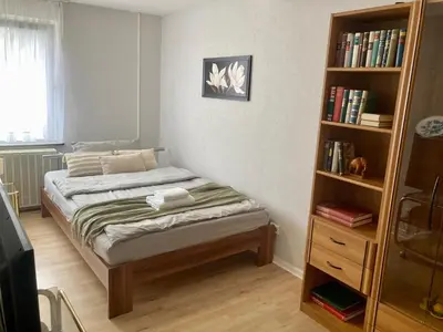 Ein Bett oder Betten in einem Zimmer der Unterkunft Ferienhaus Gramm