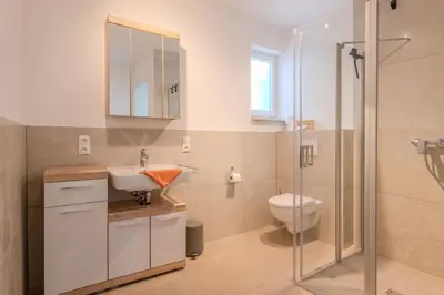 Ein Badezimmer in der Unterkunft Ferienwohnungen Mäusenest