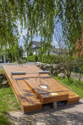 Ein Garten an der Unterkunft Ferienwohnungen Mäusenest