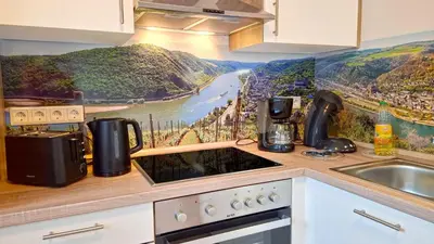 Küche/Küchenzeile in der Unterkunft Mittelrhein-Ferienwohnung Oberwesel