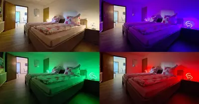 Ein Bett oder Betten in einem Zimmer der Unterkunft Mittelrhein-Ferienwohnung Oberwesel
