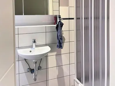 Ein Badezimmer in der Unterkunft Romantic apartment in Pellingen