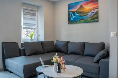 Ein Sitzbereich in der Unterkunft Ferienwohnung by Ingrida
