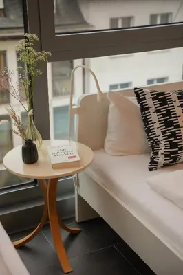 Ein Bett oder Betten in einem Zimmer der Unterkunft Maisonette Stadtglück Koblenz