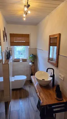 Ein Badezimmer in der Unterkunft FeWo Naturtraum