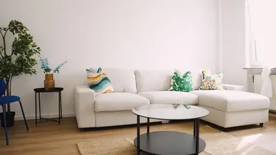 Ein Sitzbereich in der Unterkunft Stilvolles Apartment für 4 Gäste