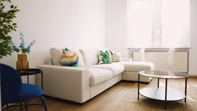 Ein Sitzbereich in der Unterkunft Stilvolles Apartment für 4 Gäste