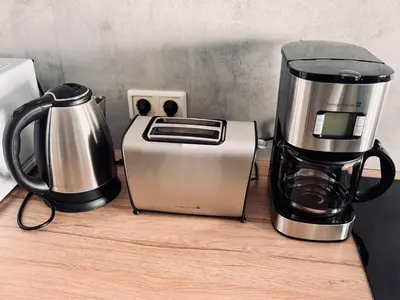 Kaffee-/Teezubehör in der Unterkunft Ferienwohnung Bienhorntal - Stadtnah - Super Lage