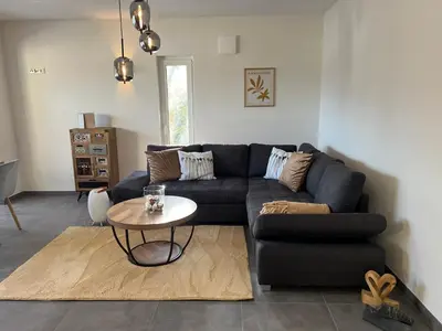 Ein Sitzbereich in der Unterkunft Ferienhaus Limousin